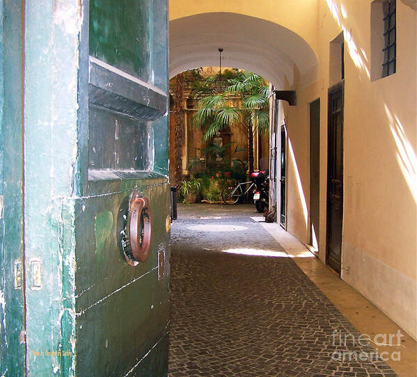 Door Art Print featuring the photograph Door in Florence by Debby Pueschel