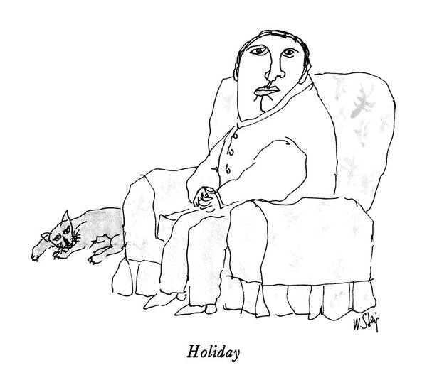 Furniture Art Print featuring the drawing Holiday by William Steig