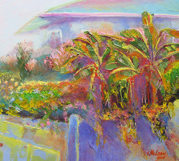 Old Art Print featuring the painting Old House Garden by Cynthia McLean