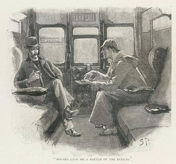 Holmes Art Print featuring the drawing Silver Blaze Holmes And Watson by Mary Evans Picture Library