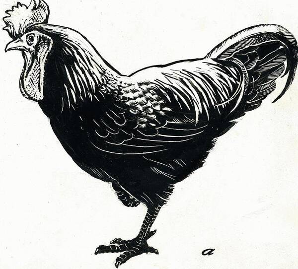 The Hen Art Print featuring the painting The Hen by George Adamson