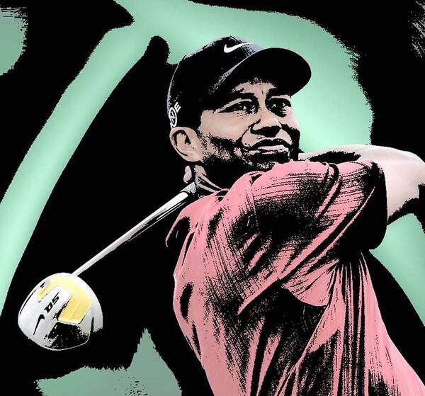 Tiger Woods Art Print featuring the digital art Tiger Woods by Tanysha Bennett-Wilson
