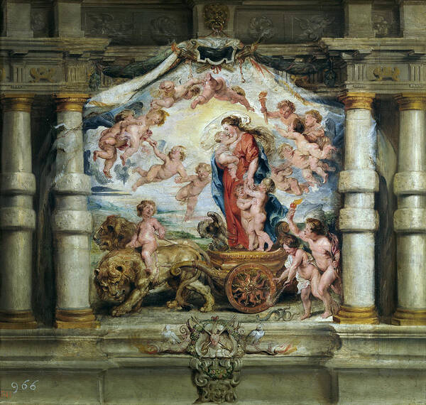 Peter Paul Rubens Art Print featuring the painting Triumph of Divine Love by Peter Paul Rubens