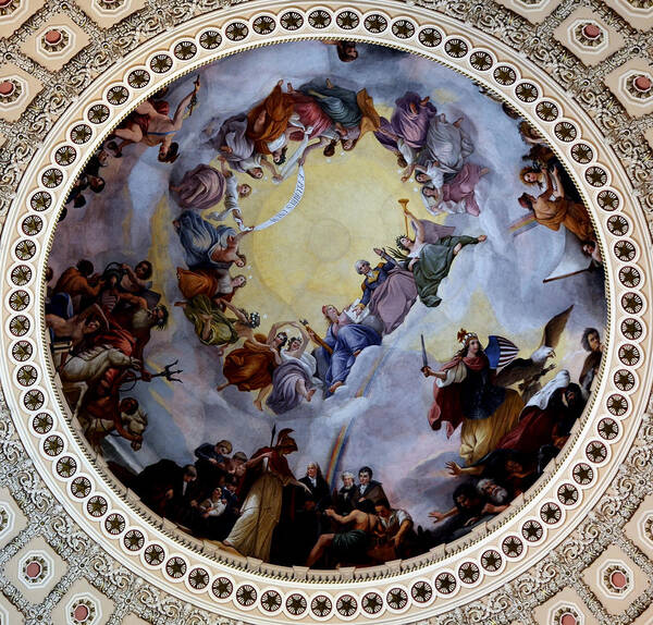 Us Capitol Art Print featuring the photograph Apothesis of Washington by Pravine Chester