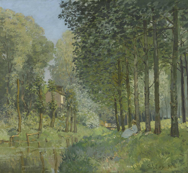 Rest along the Stream  by Alfred Sisley