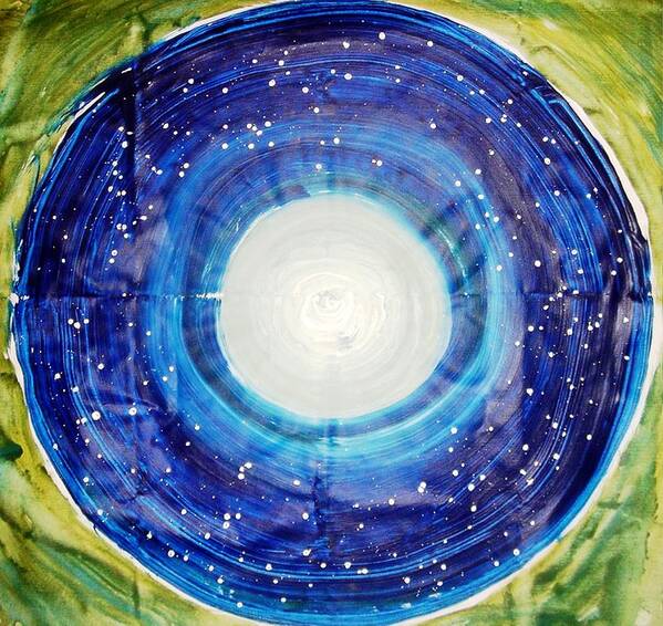 Circle Abstract Art Print featuring the painting The Eternal Circle #1 by Baljit Chadha