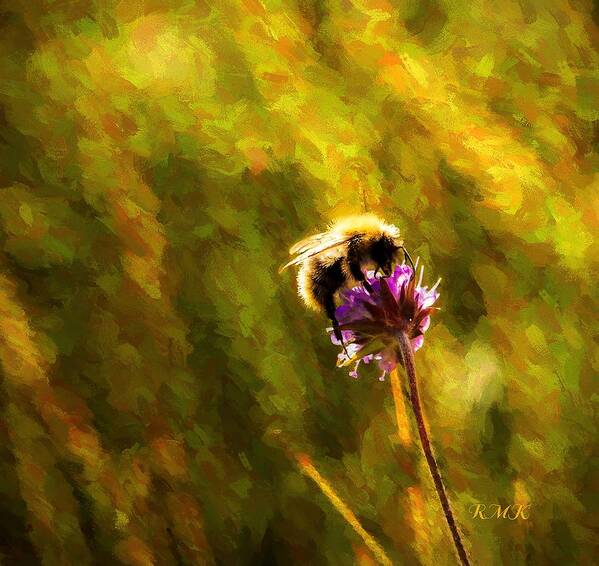 Bumblebee Lives Art Print featuring the photograph Bumblebee by Rose-Maries Pictures