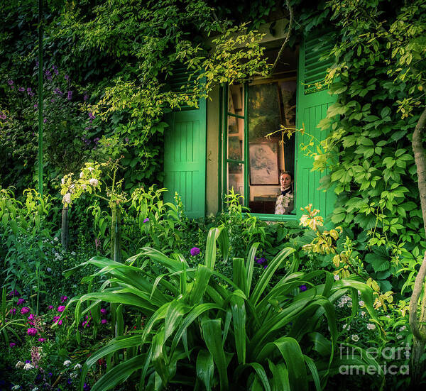 Art Studio Art Print featuring the photograph Claude Monet's Studio Window, Giverny France by Liesl Walsh