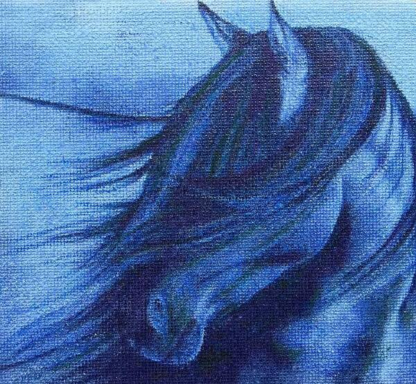Horse Art Print featuring the painting Feeling the Wind by Cara Frafjord
