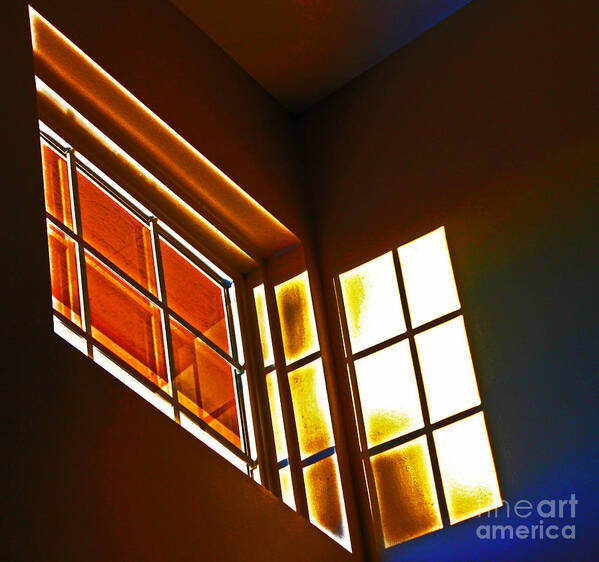 Geometric Art Print featuring the photograph Geometric, windows, Squares, Rectangles by David Frederick