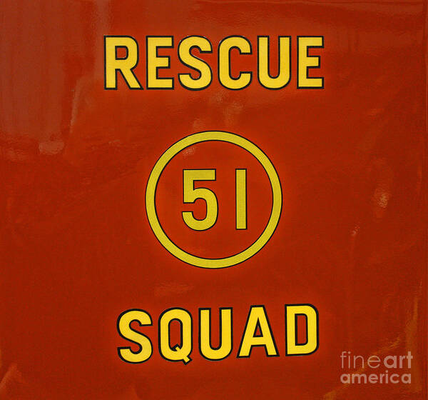 Rescue 51 Art Print featuring the photograph Heros of the 70's by Tommy Anderson