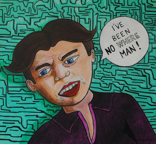 Tillie Art Print featuring the painting I've Been No Where Man by Patricia Arroyo