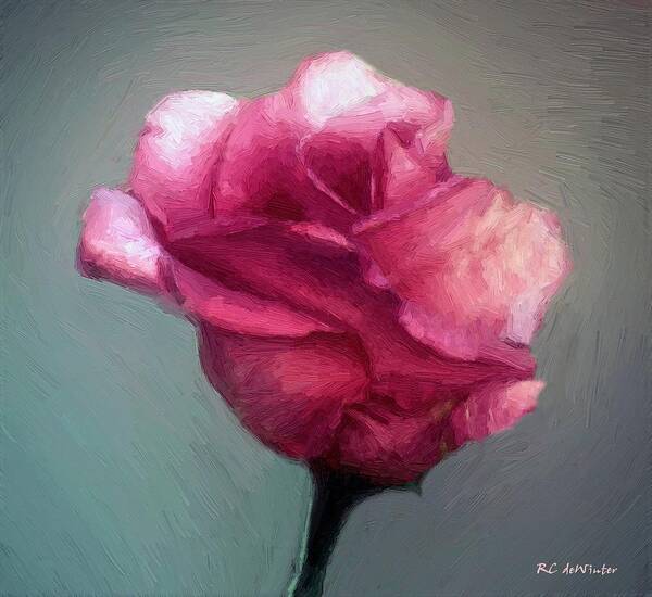 Rose Art Print featuring the painting Miss Melanie by RC DeWinter