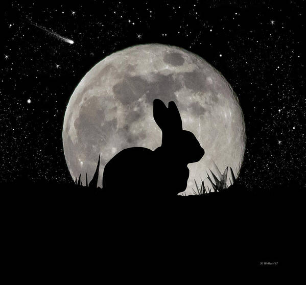 2d Art Print featuring the digital art Peter Cottontail by Brian Wallace