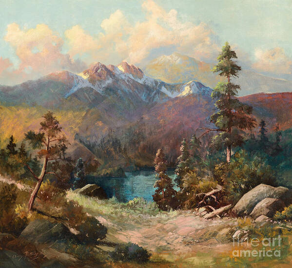Charles Partridge Adams (1858-1942) Art Print featuring the painting Rocky Mountains by Celestial Images