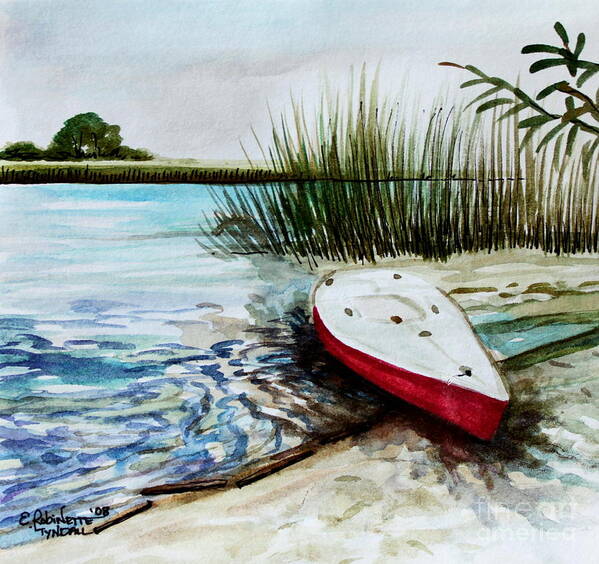 Landscape Art Print featuring the painting Ship Ahoy by Elizabeth Robinette Tyndall