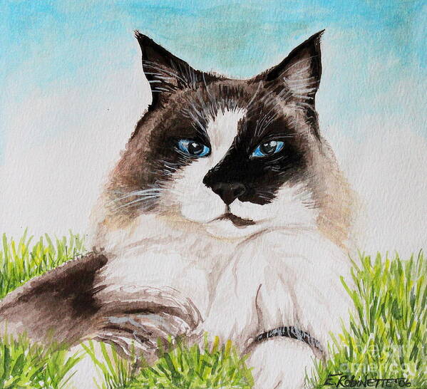 Pet Art Print featuring the painting The Ragdoll by Elizabeth Robinette Tyndall