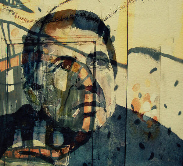 Leonard Cohen Art Print featuring the painting The Rain Falls Down On Last Years Man by Paul Lovering
