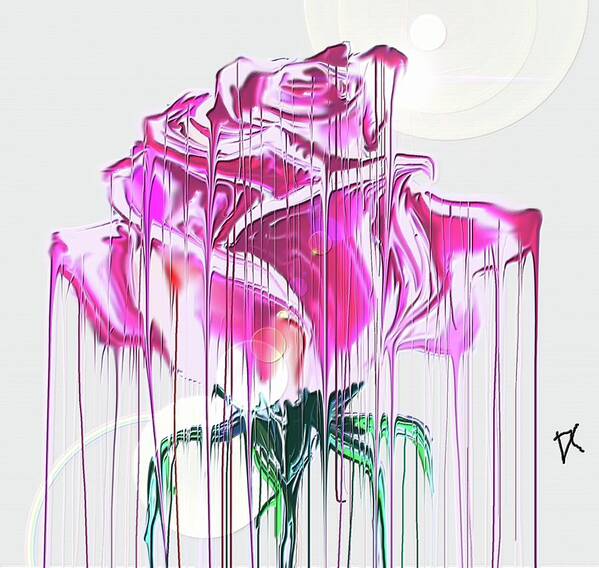 Computer Art Print featuring the digital art The Rose by Darren Cannell