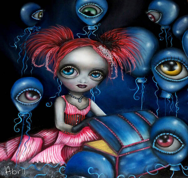 Surreal Art Print featuring the painting Tranquilatwist by Abril Andrade