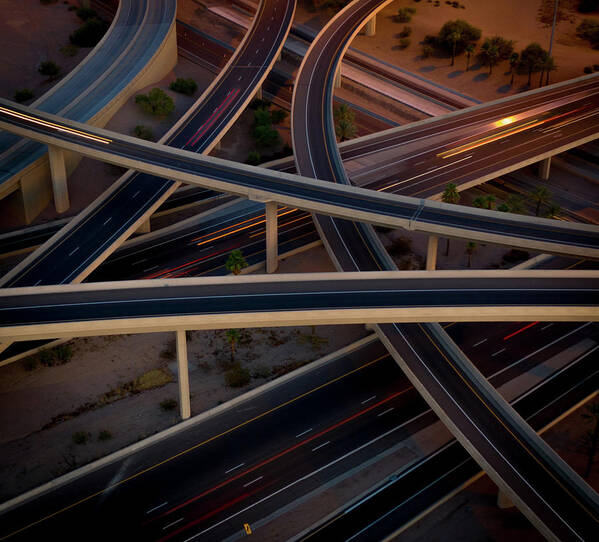 Sun Art Print featuring the photograph Arizona Highway Exchange #1 by Anthony Giammarino