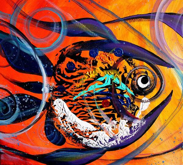 Fish Art Print featuring the painting Arizona Fish by J Vincent Scarpace