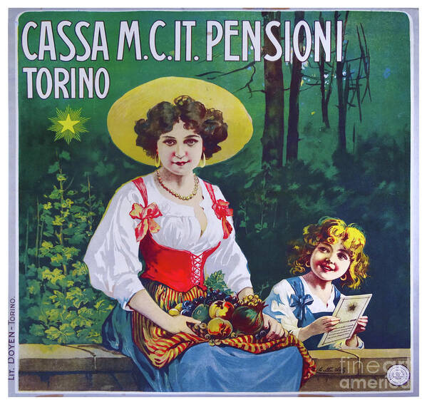 Marketing Art Print featuring the drawing Cassa Mutua Cooperativa Italiana Per Le by Heritage Images