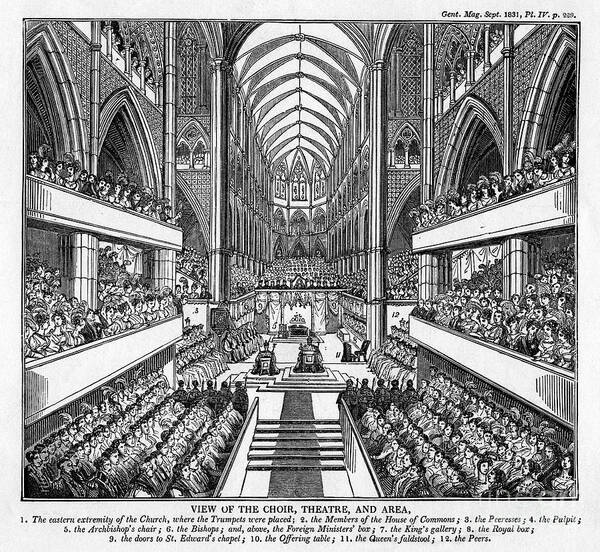 Event Art Print featuring the drawing Coronation Of King William Iv And Queen by Print Collector