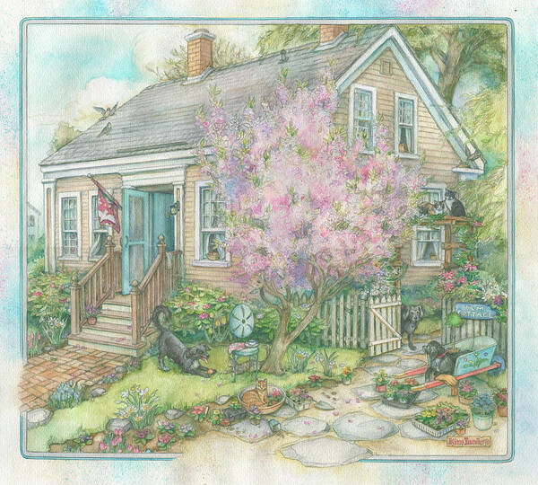 Janet's House Art Print featuring the painting Janet's House by Kim Jacobs