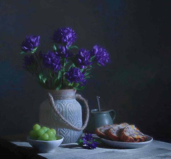 Purple Art Print featuring the photograph Quiet Moment by Fangping Zhou