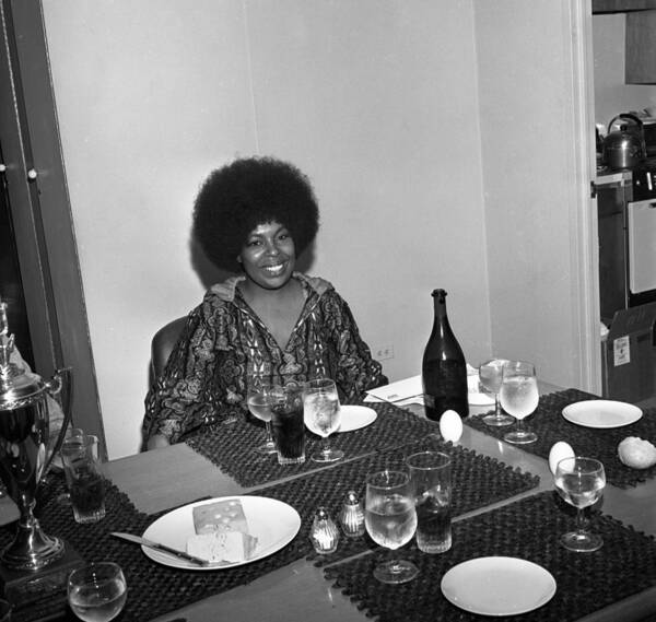 Singer Art Print featuring the photograph Roberta Flack Luncheon And Contract by Donaldson Collection