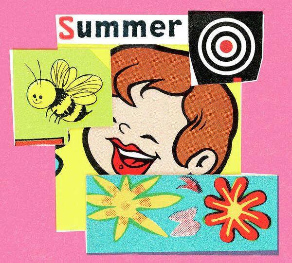 Aim Art Print featuring the drawing Summertime pattern by CSA Images