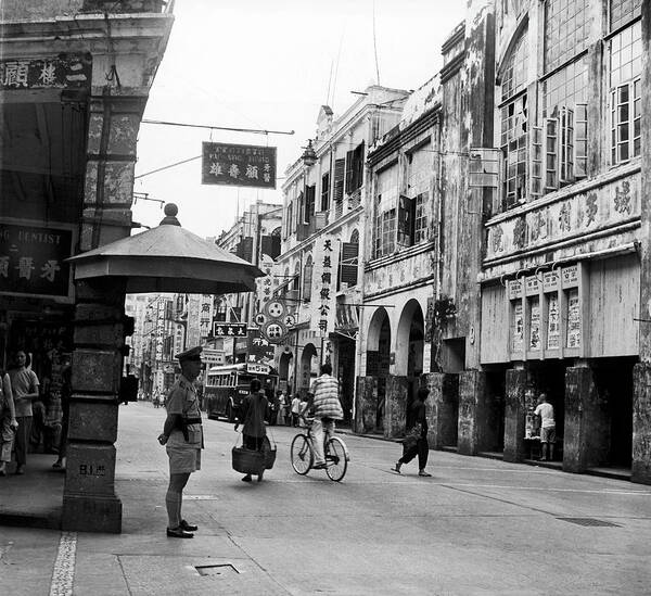 Macao Art Print featuring the photograph The Almeido Ribiera Avenue In Macao 1962 by Keystone-france