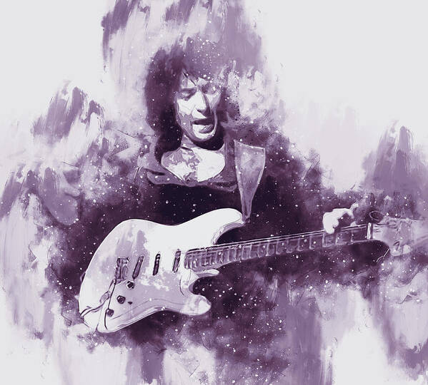 Ritchie Art Print featuring the painting Blackmore Portrait - 07 by AM FineArtPrints