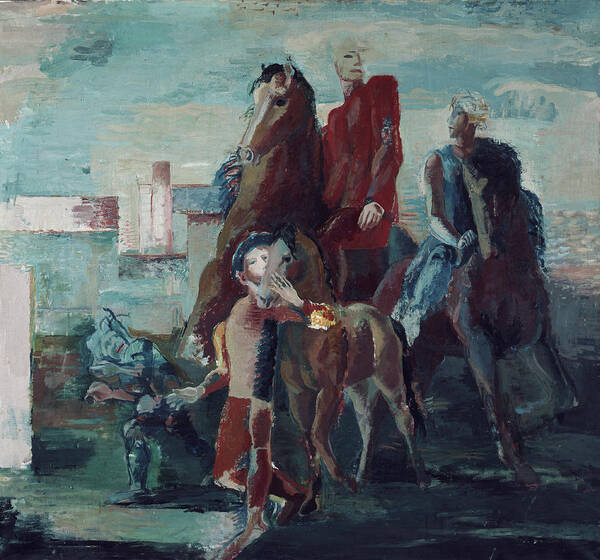 Bjarne Ness Art Print featuring the painting Entertainers by O Vaering by Bjarne Ness