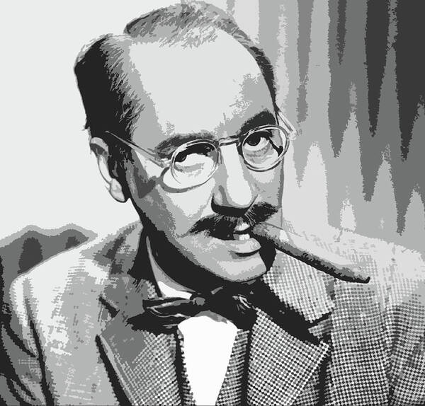 American Art Print featuring the digital art Groucho Marx by Roy Pedersen