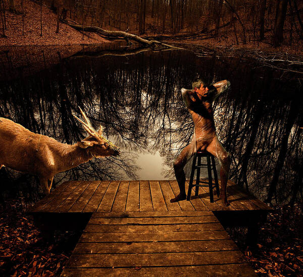 Nude Art Print featuring the photograph John's Path to Escape by Mark Gomez