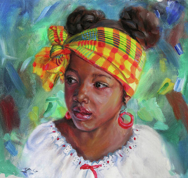 Caribbean Art Print featuring the painting Nisi by Jonathan Gladding