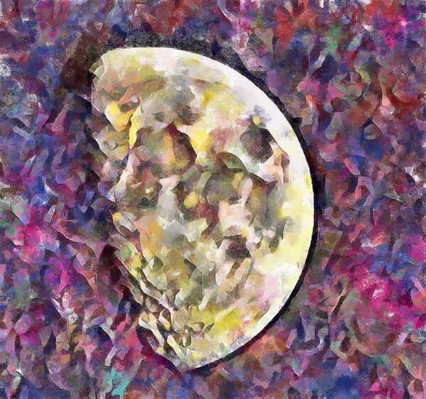 November Art Print featuring the mixed media November Moon by Christopher Reed