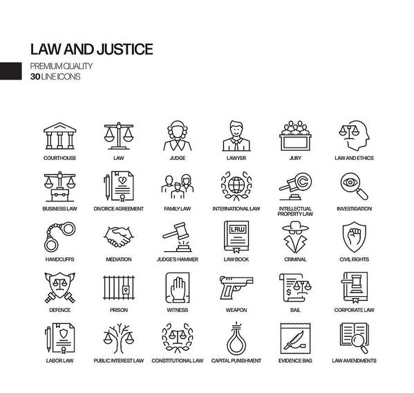 Punishment Art Print featuring the drawing Simple Set of Law and Justice Related Vector Line Icons. Outline Symbol Collection. by Designer