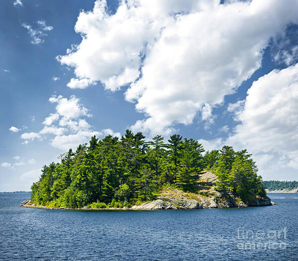 Island Art Print featuring the photograph Island in Georgian Bay 1 by Elena Elisseeva