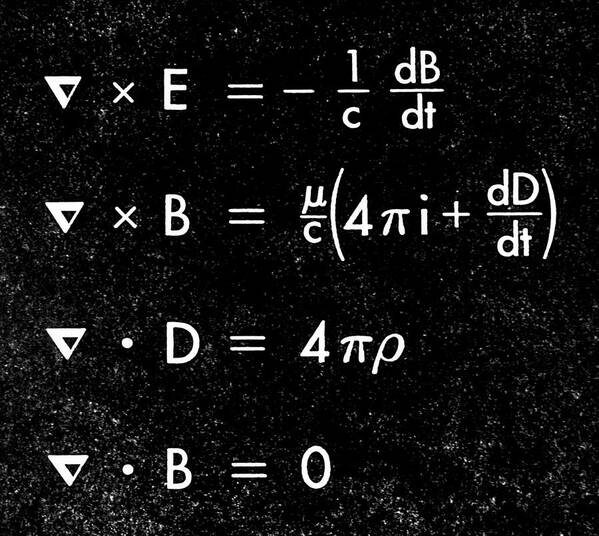 Electric Art Print featuring the photograph Maxwell's Equations by Science Photo Library