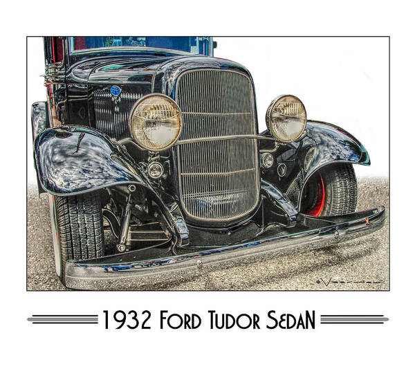 Car Art Print featuring the digital art 1932 Ford Tudor Sedan by Dries Veerman