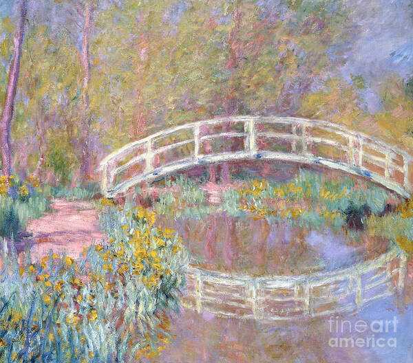 Monet Art Print featuring the painting Bridge in Monet's Garden by Claude Monet