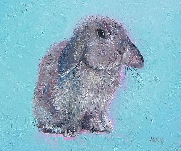 Bunny Art Print featuring the painting Bunny Rabbit by Jan Matson