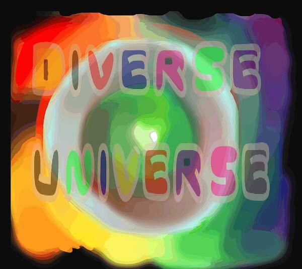 Diverse Art Print featuring the painting Diverse Universe by Pharris Art