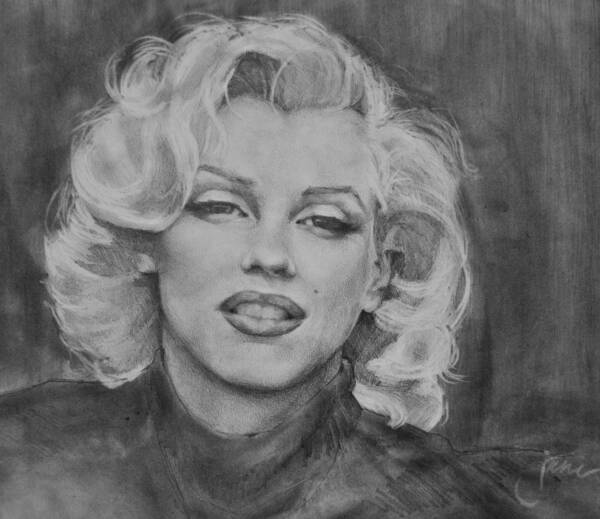 Marilyn Monroe Art Print featuring the painting Marilyn Monroe by Jani Freimann