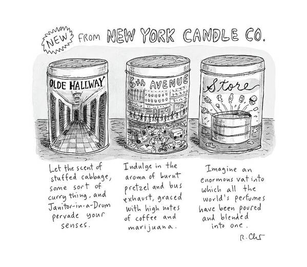 New From New York Candle Art Print featuring the drawing New Yorker May 15th, 2017 by Roz Chast