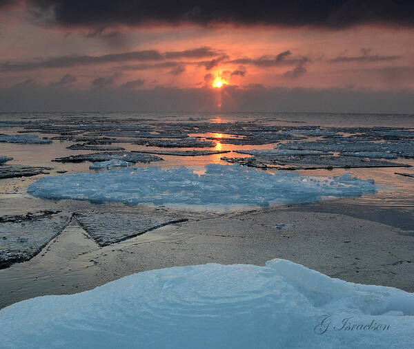 Lake Superior-winter-sunrise-great Lakes-shore-beach-ice-water-clouds-landscape-morning-duluth Mn-brighton Beach-northshore Art Print featuring the photograph Quality Time by Gregory Israelson