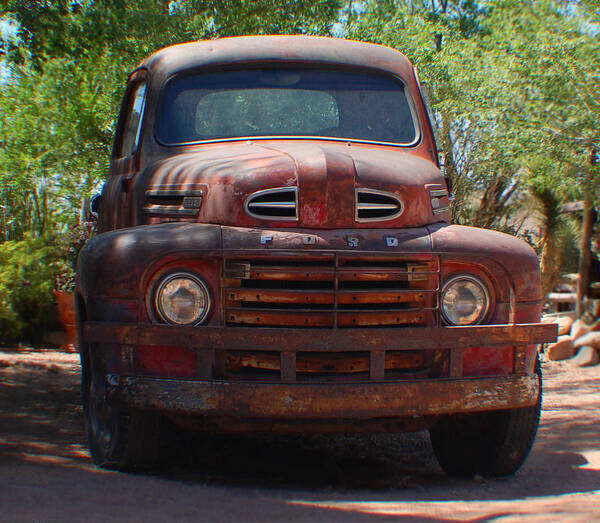 Ford Art Print featuring the photograph Route 66 Ford TRuck by Leticia Latocki